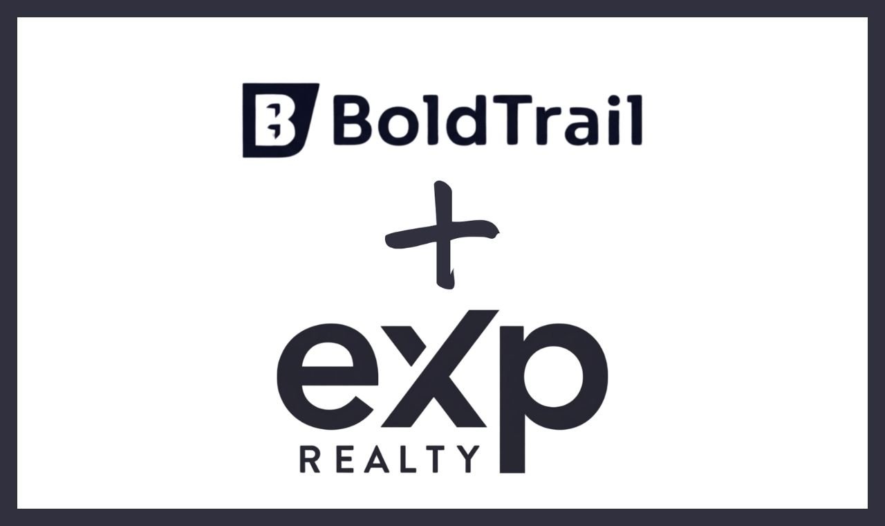 The BoldTrail logo and the eXp Realty logo joined by a plus sign